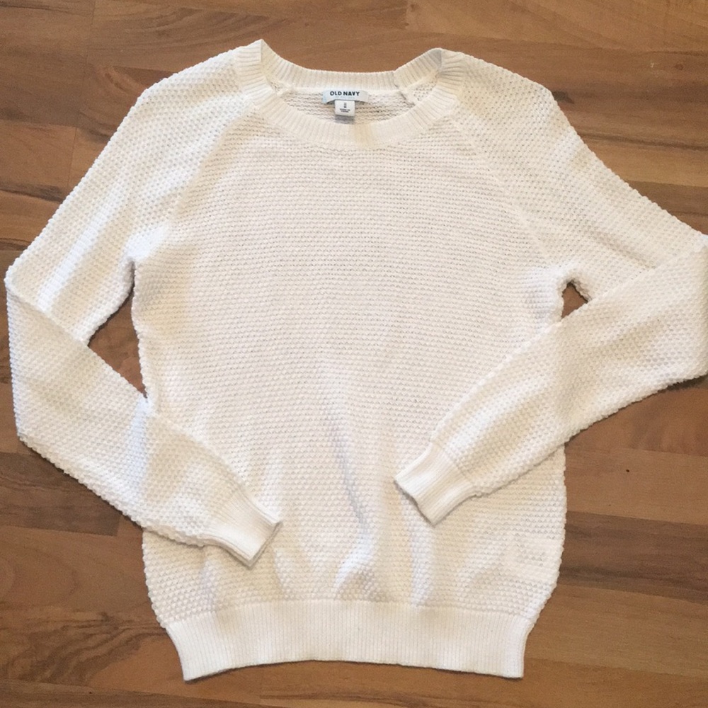white sweater